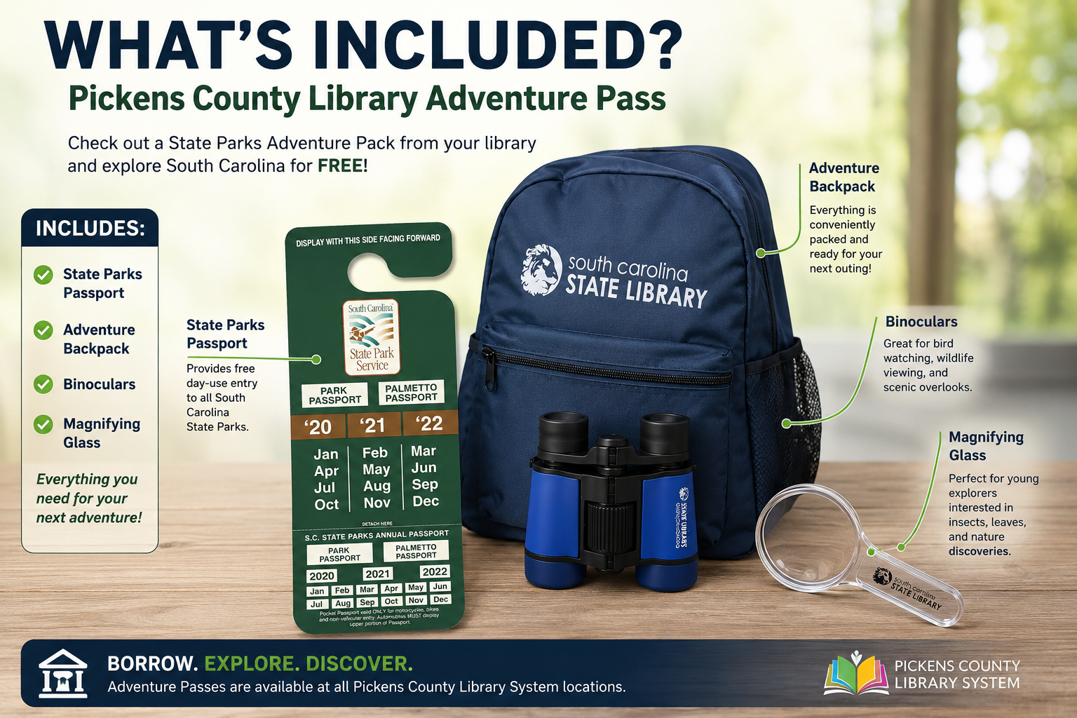 Did You Know? Your Pickens County Library Card Can Unlock Free Adventures