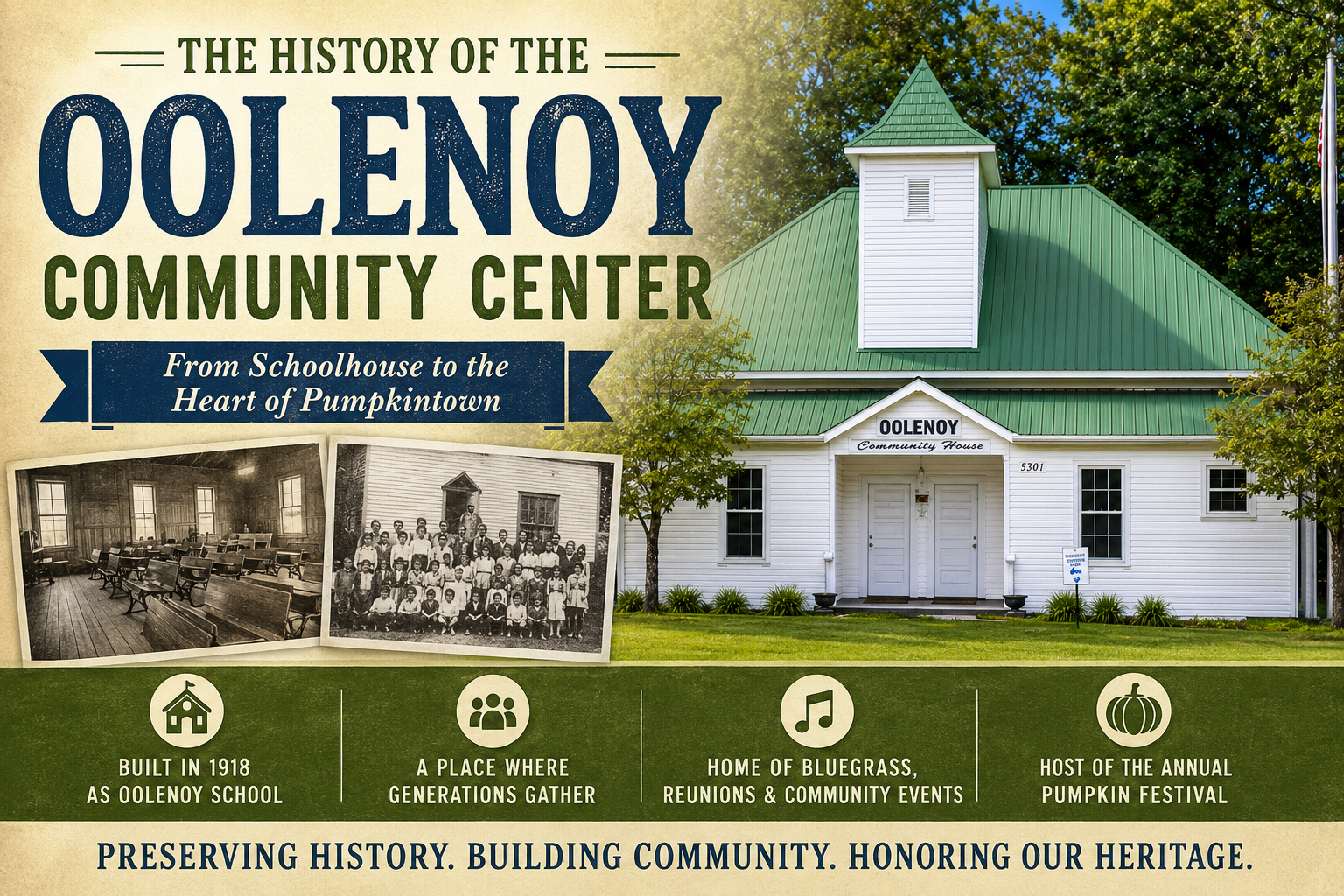 The Oolenoy Community Center: From Schoolhouse to the Heart of Pumpkintown
