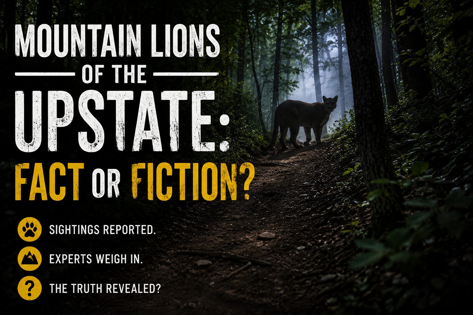 Mountain Lions of the Upstate: Fact or Fiction?