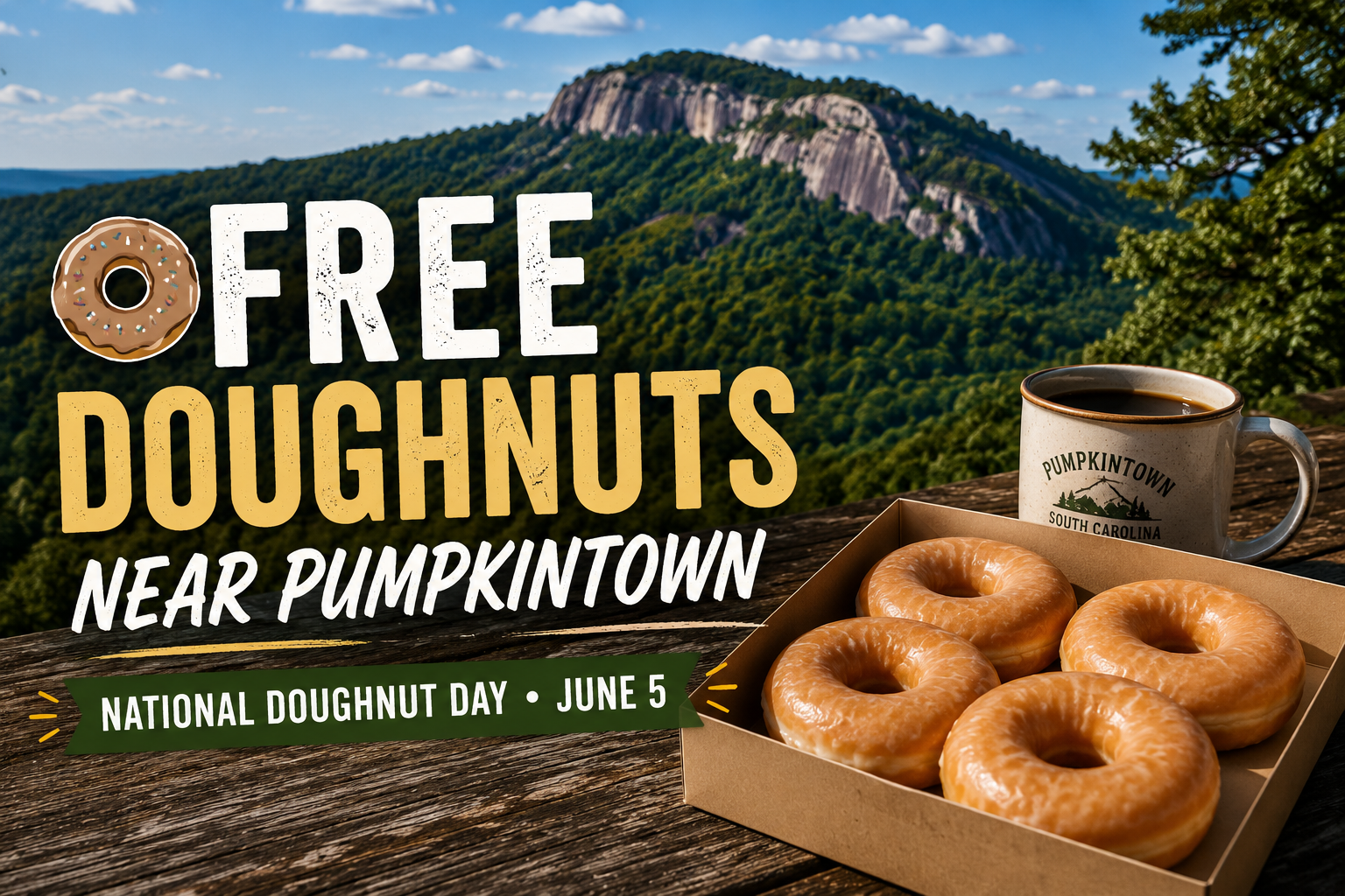 National Doughnut Day Near Pumpkintown: Where to Score Free Donuts on June 5