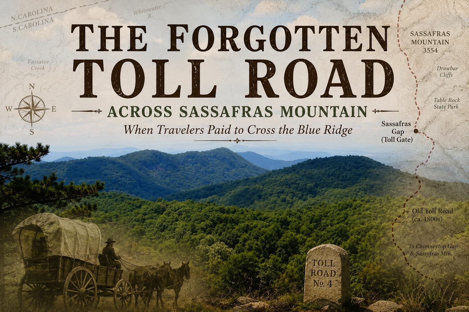 The Forgotten Toll Road Across Sassafras Mountain