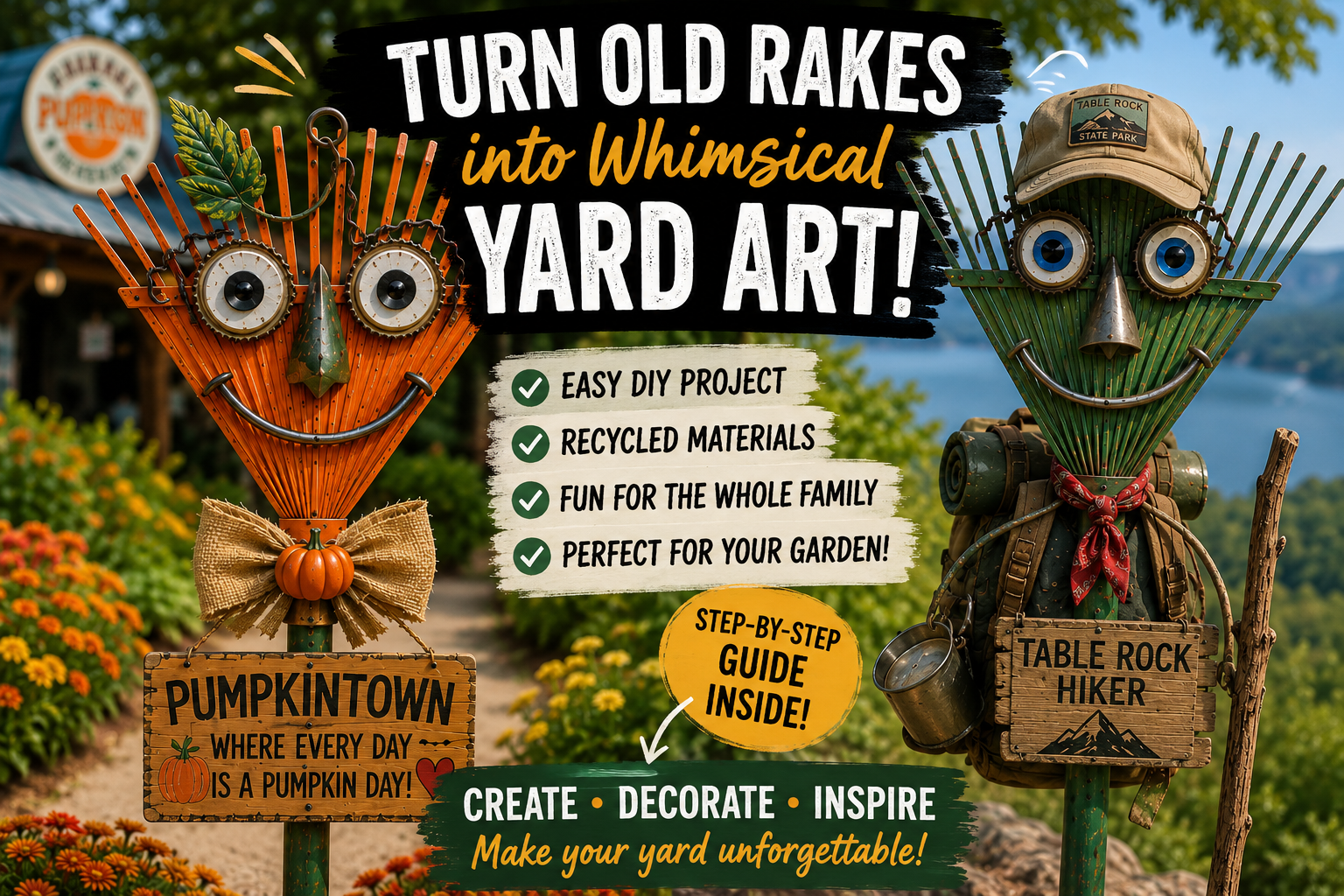 From Old Garden Tools to Yard Art: How to Make Whimsical Rake Characters